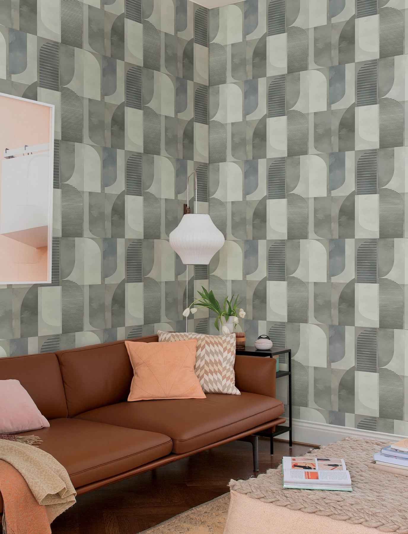 Otto Slate Abstract Geometric Wallpaper - York Wallcoverings - 4197-27883 - York Wallcoverings Wallpaper