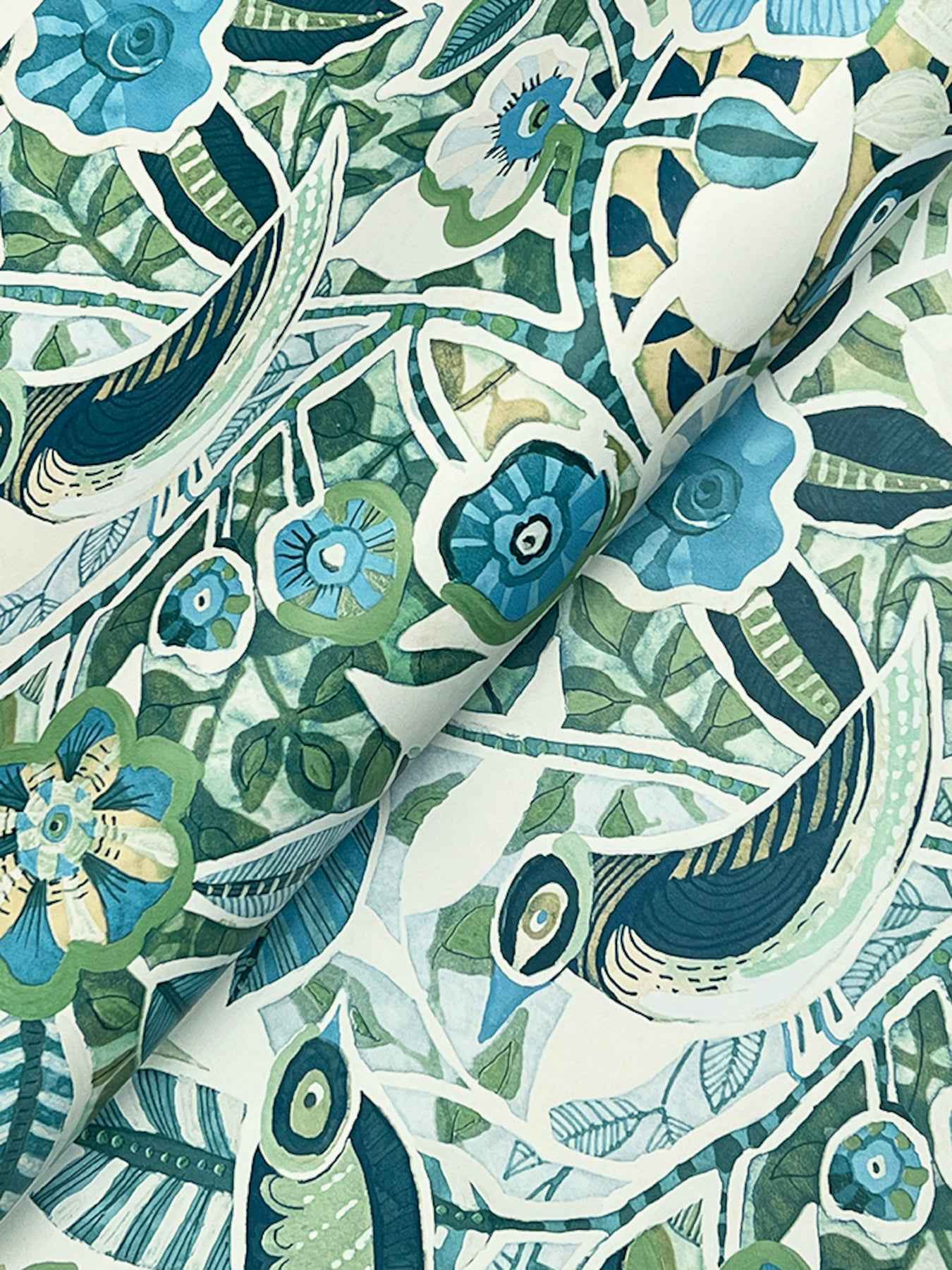 Manette Green Birds in the Bush Wallpaper - York Wallcoverings - 4197-27885 - York Wallcoverings Wallpaper