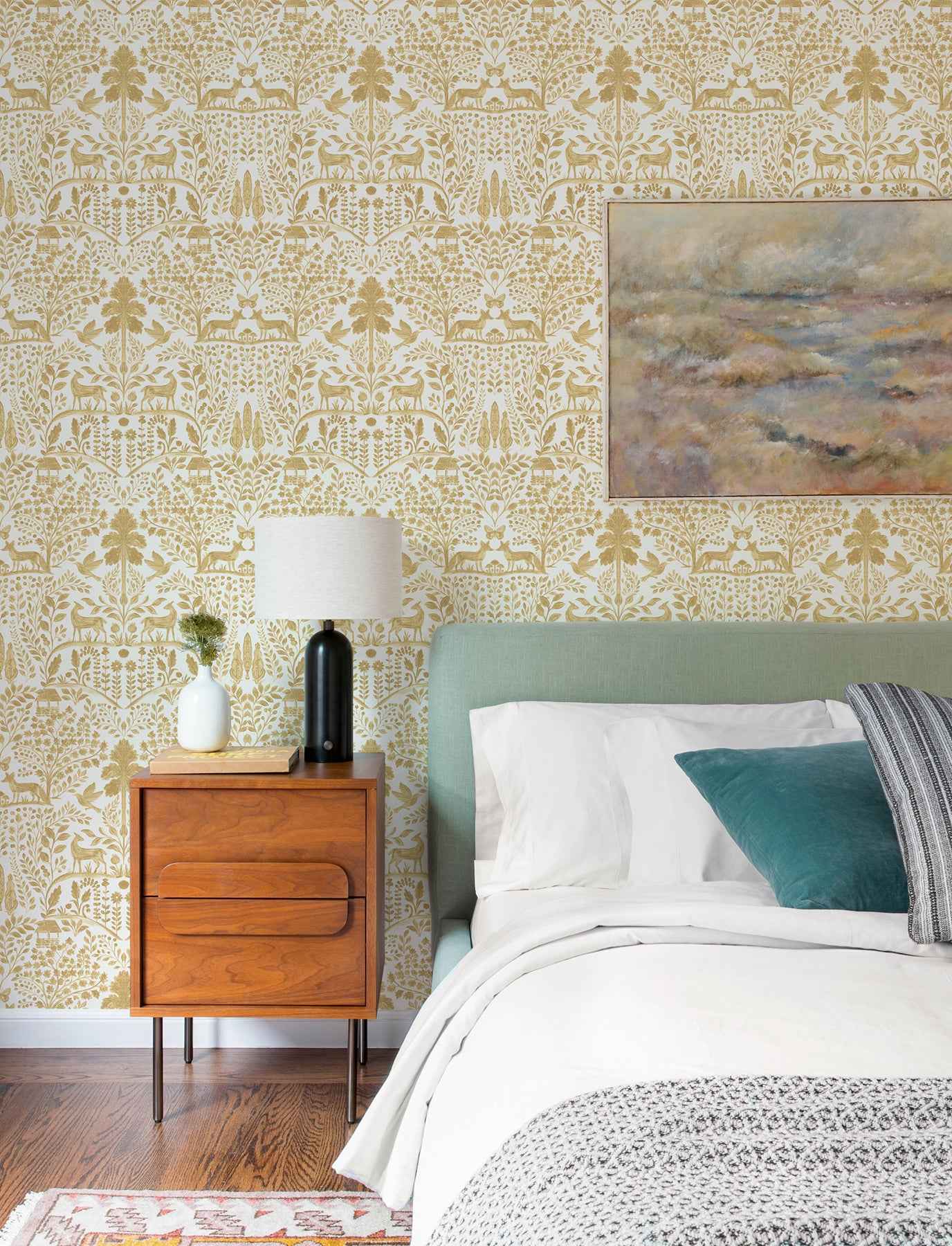 Anoki Yellow Scenic Woodlands Wallpaper - York Wallcoverings - 4197-83756 - York Wallcoverings Wallpaper