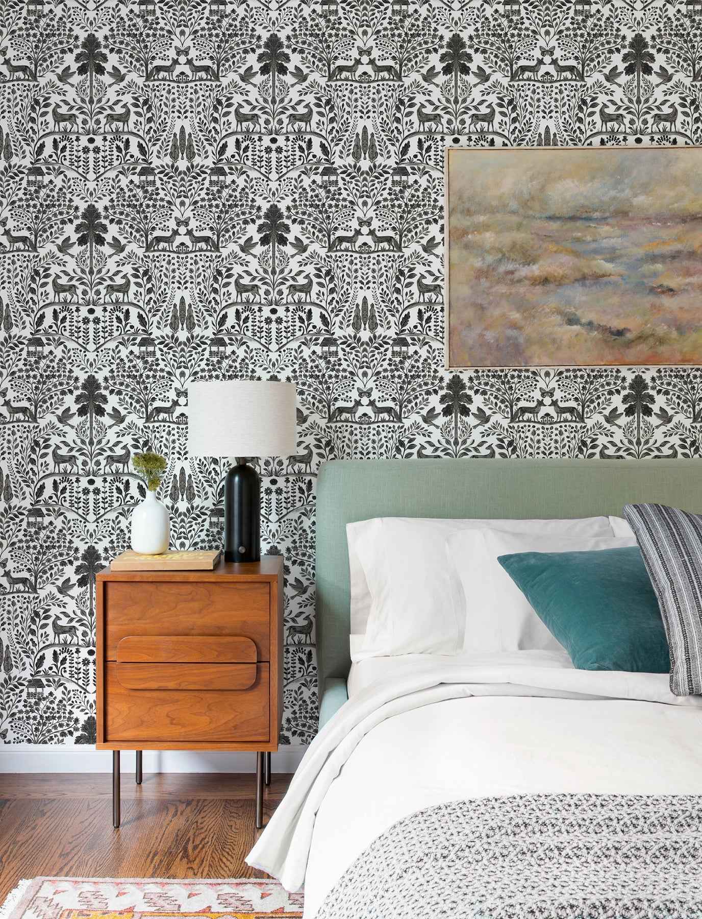 Anoki Black Scenic Woodlands Wallpaper - York Wallcoverings - 4197-83758 - York Wallcoverings Wallpaper