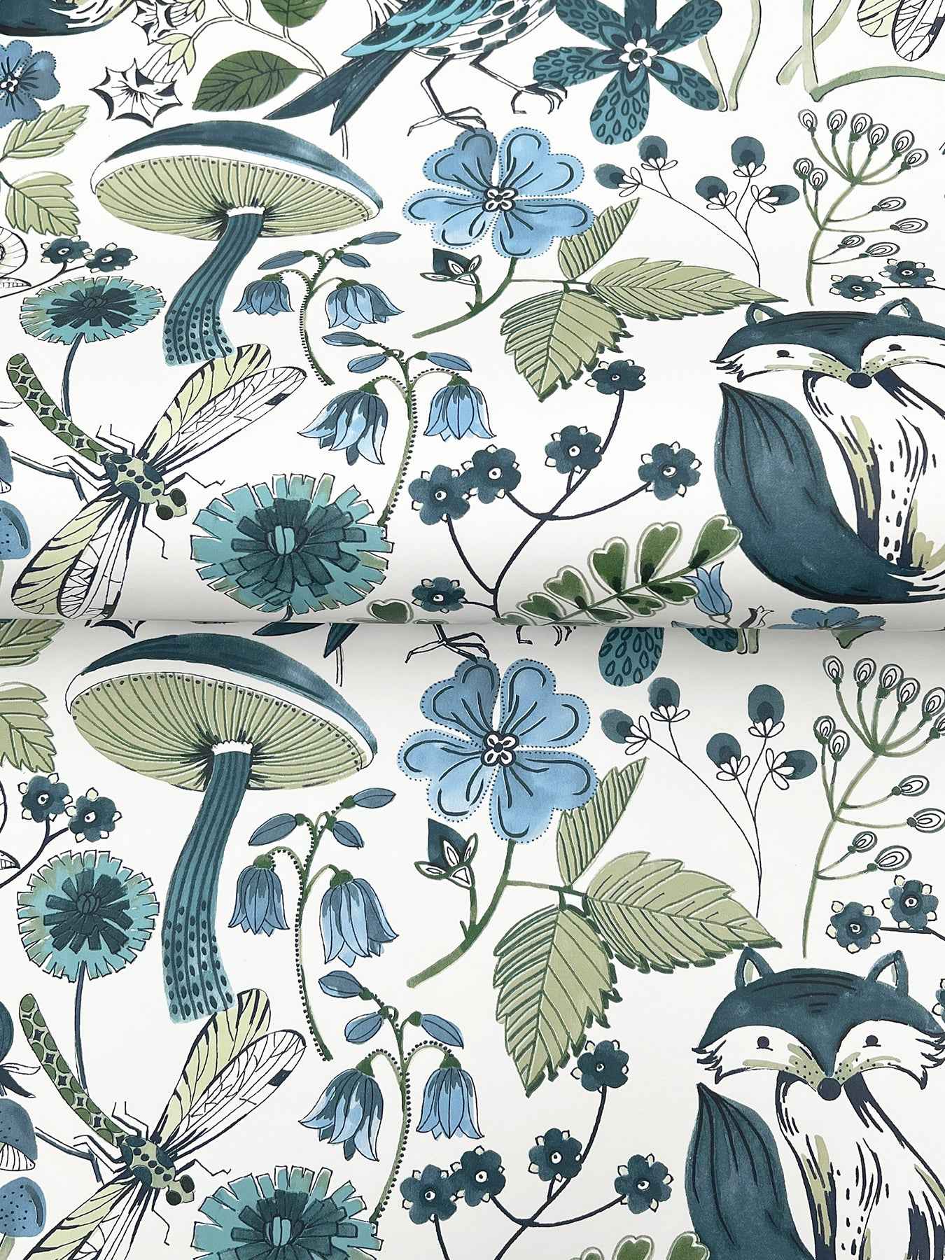Wonder Teal Woodland Animals Wallpaper - York Wallcoverings - 4197-83759 - York Wallcoverings Wallpaper