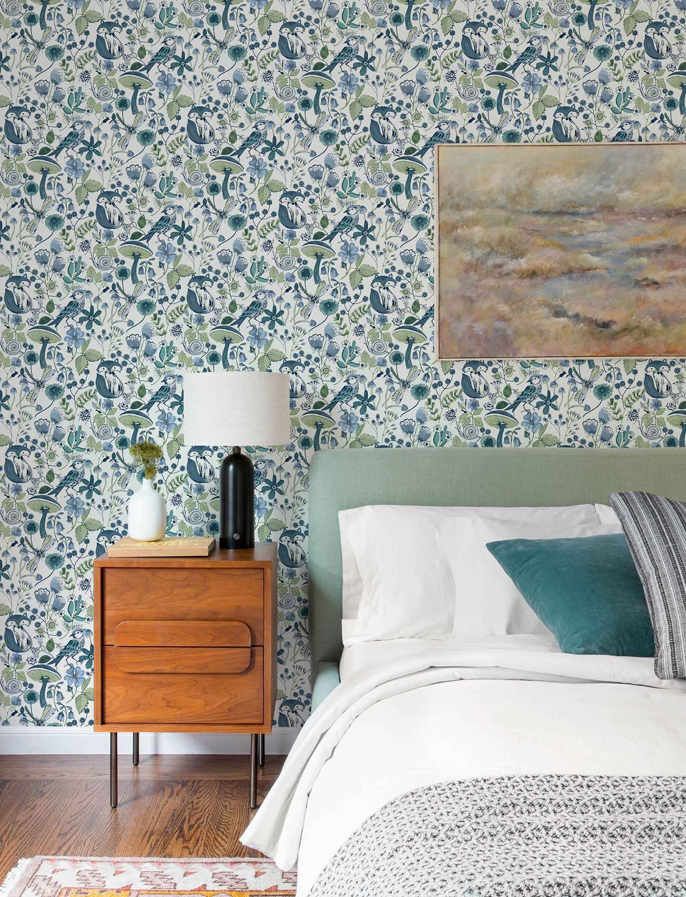 Wonder Teal Woodland Animals Wallpaper - York Wallcoverings - 4197-83759 - York Wallcoverings Wallpaper