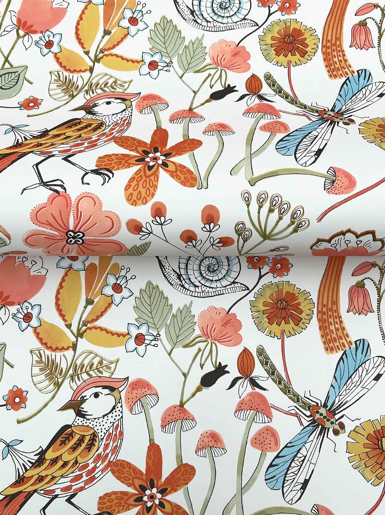 Wonder Orange Woodland Animals Wallpaper - York Wallcoverings - 4197-83760 - York Wallcoverings Wallpaper