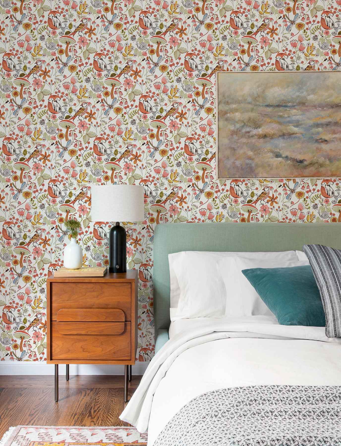 Wonder Orange Woodland Animals Wallpaper - York Wallcoverings - 4197-83760 - York Wallcoverings Wallpaper