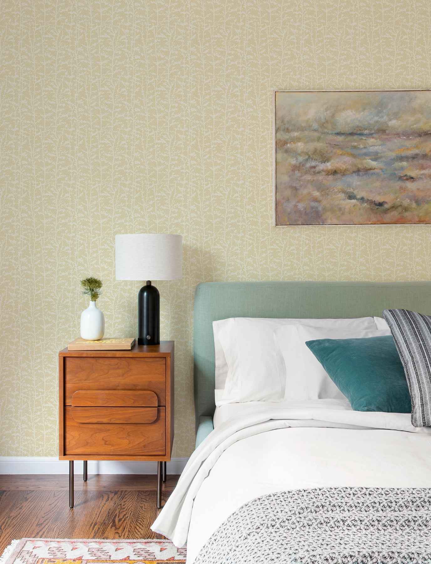 Layton Butter Climbing Vines Wallpaper - York Wallcoverings - 4197-84001 - York Wallcoverings Wallpaper