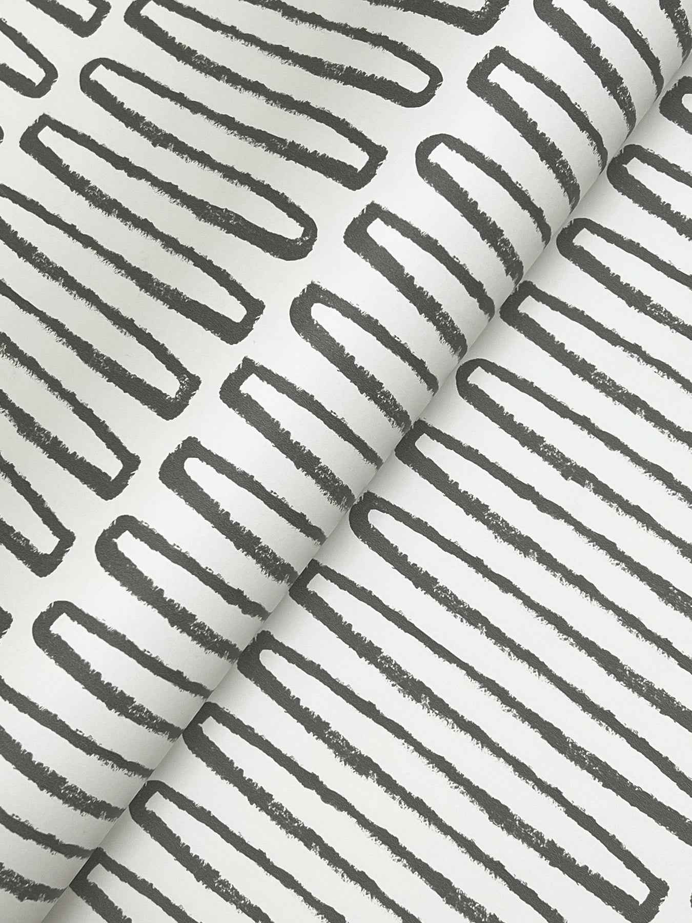 Lars Charcoal Retro Wave Wallpaper - York Wallcoverings - 4197-26501 - York Wallcoverings Wallpaper