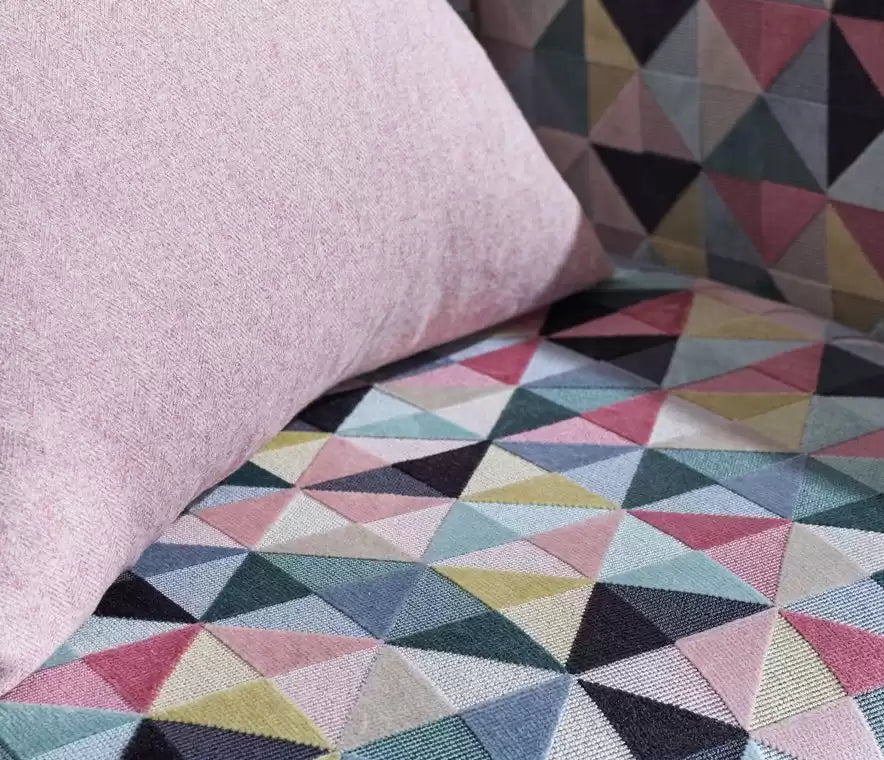Palazzo Velatura Coral/Aqua/Steel - Osborne & Little - F7183-02 -Fabric