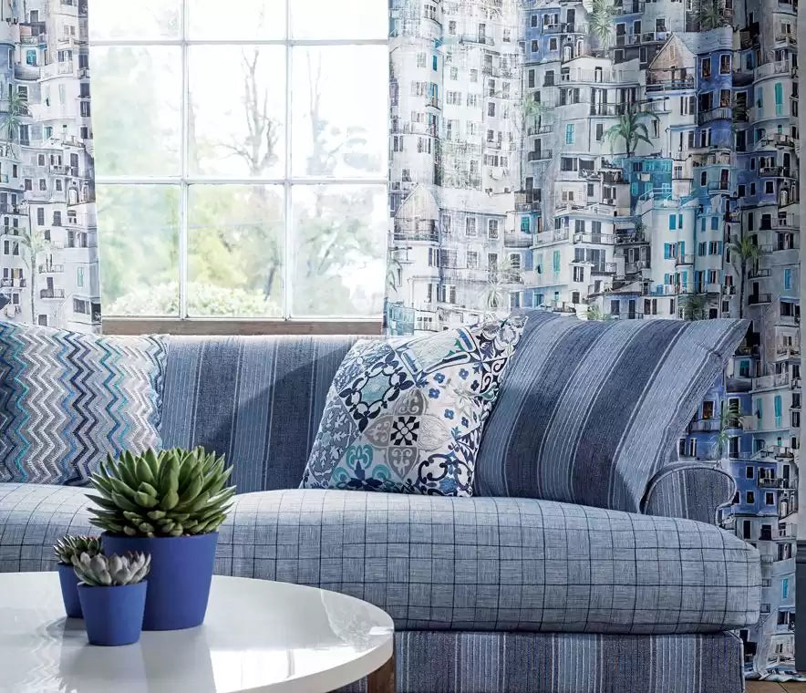 Manarola Portovenere Ultramarine/Azure - Osborne & Little - F7170-02 Fabric