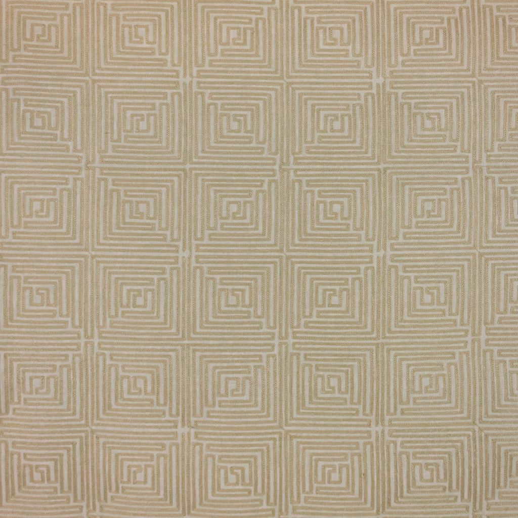 Greek Key Fret â Flax - RM Coco Fabric