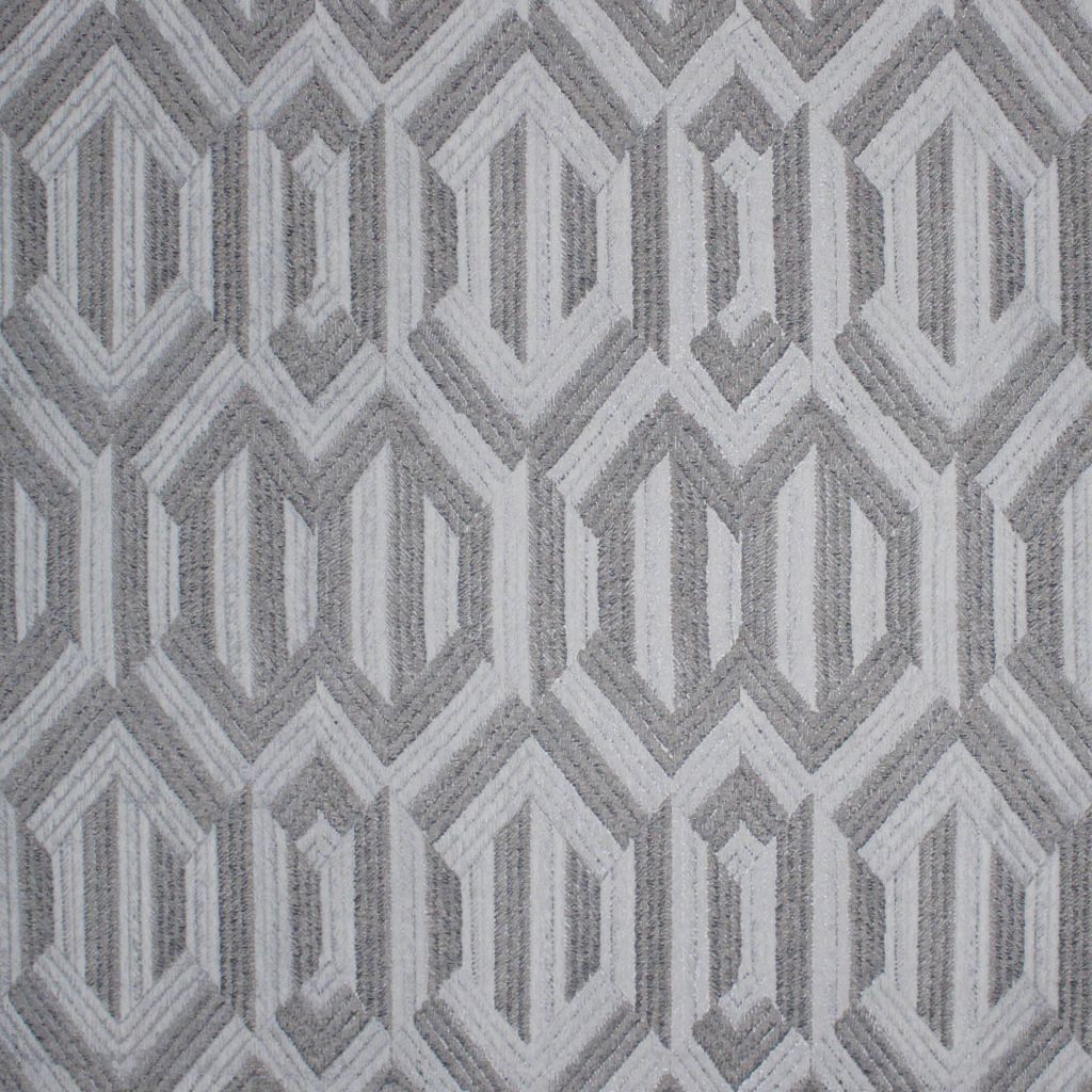 Metropolis Trellis â Platinum - RM Coco Fabric