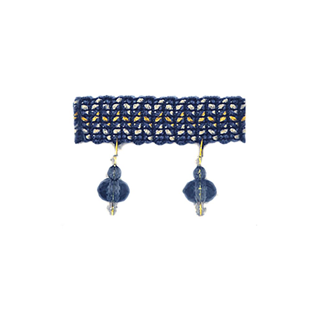 T1095 BEADED FRINGE – PETROL