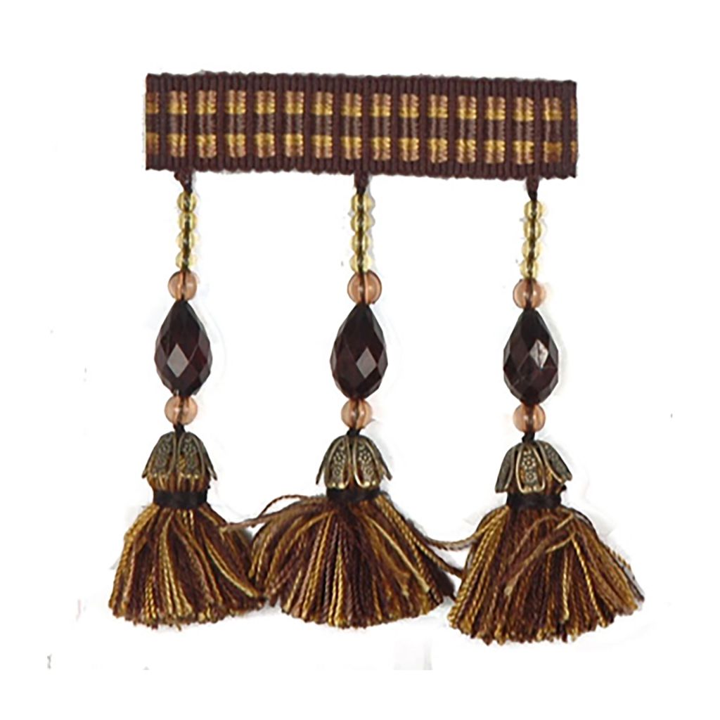 T1115 BEAD TASSEL F â EBONY BEAD TASSEL FRINGE