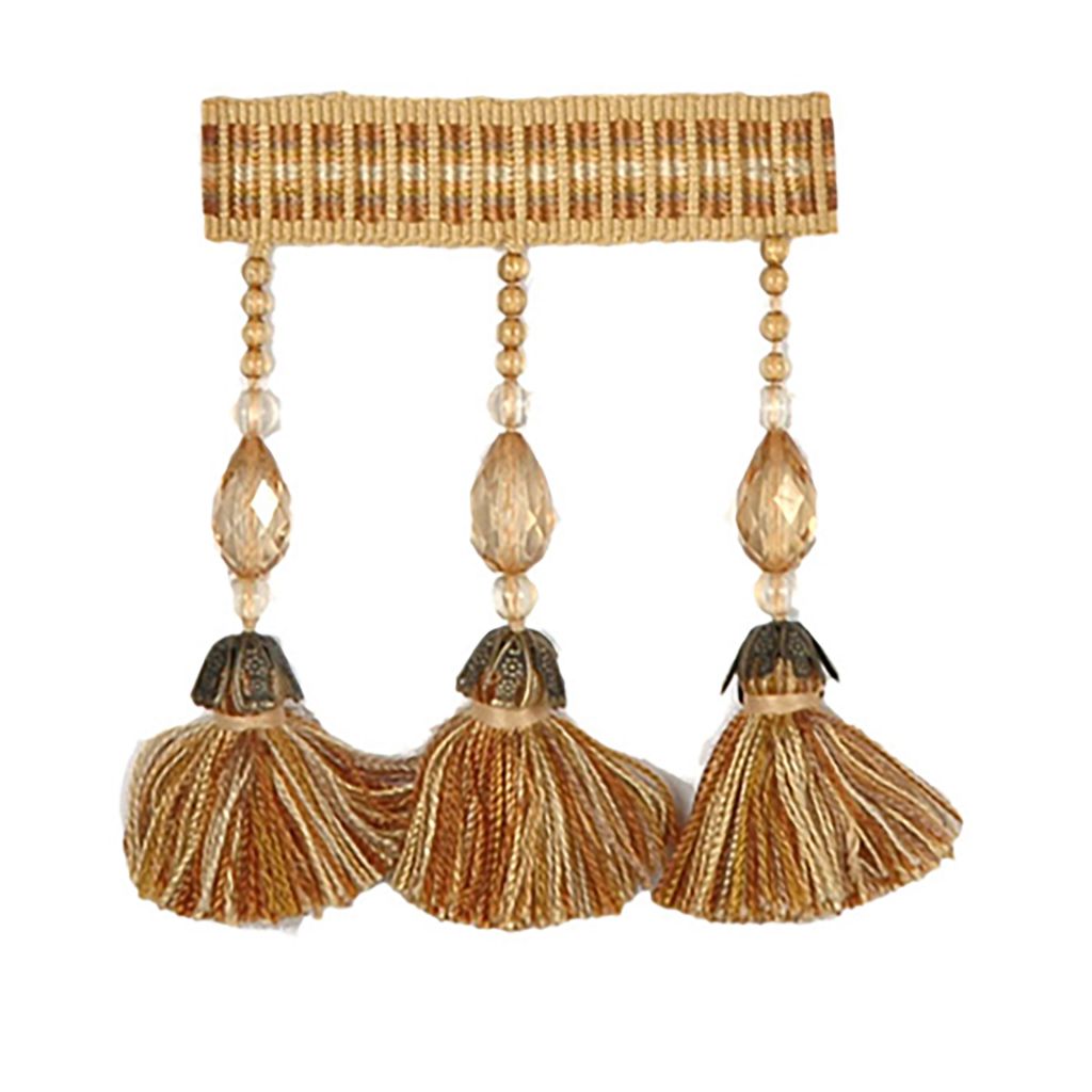T1115 BEAD TASSEL F â MORNING LATTE BEAD TSL FR - RM Coco Trim