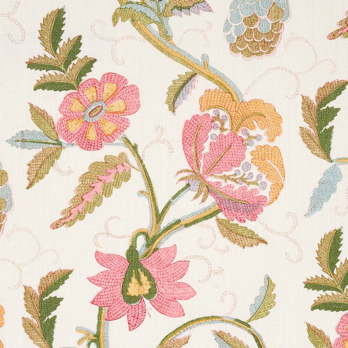 INDALI-BORDERED-LINEN-PINK-AND-LEAF-SCHUMACHER-180111