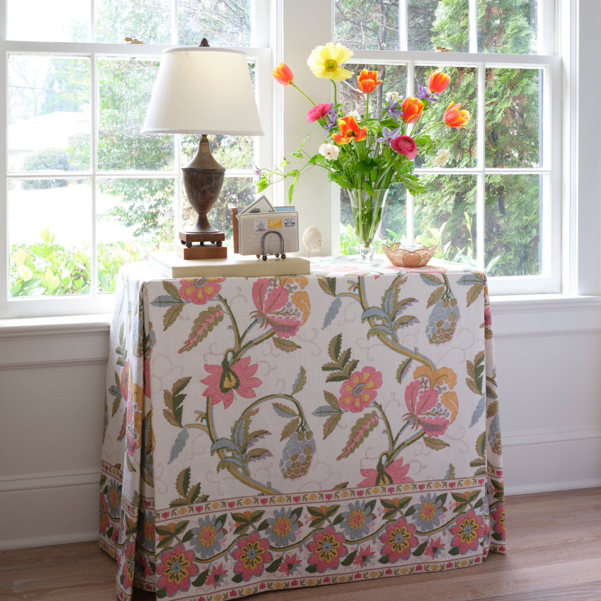 INDALI-BORDERED-LINEN-PINK-AND-LEAF-SCHUMACHER-180111