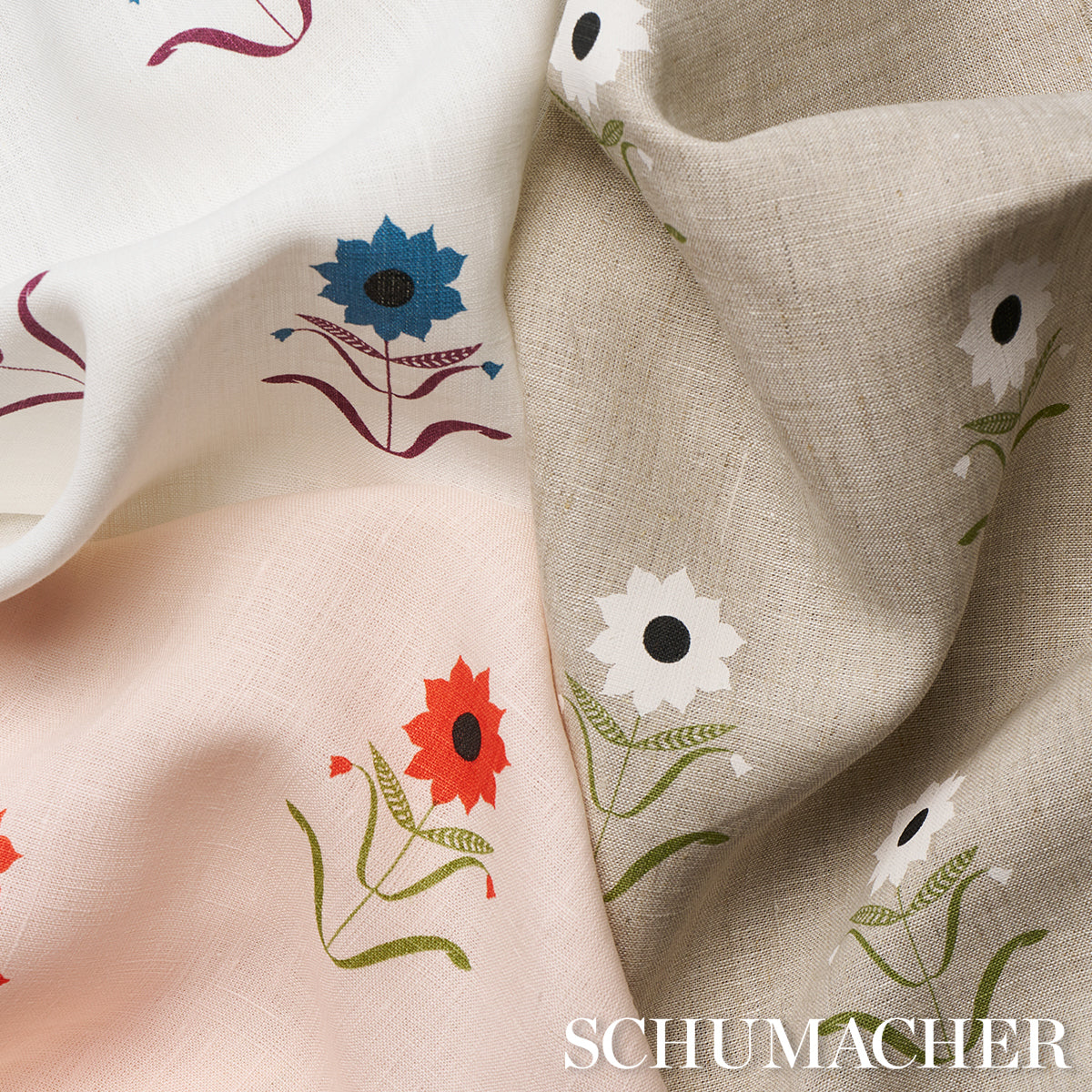 FORGET-ME-NOTS-WHITE-ON-LINEN-SCHUMACHER-181981