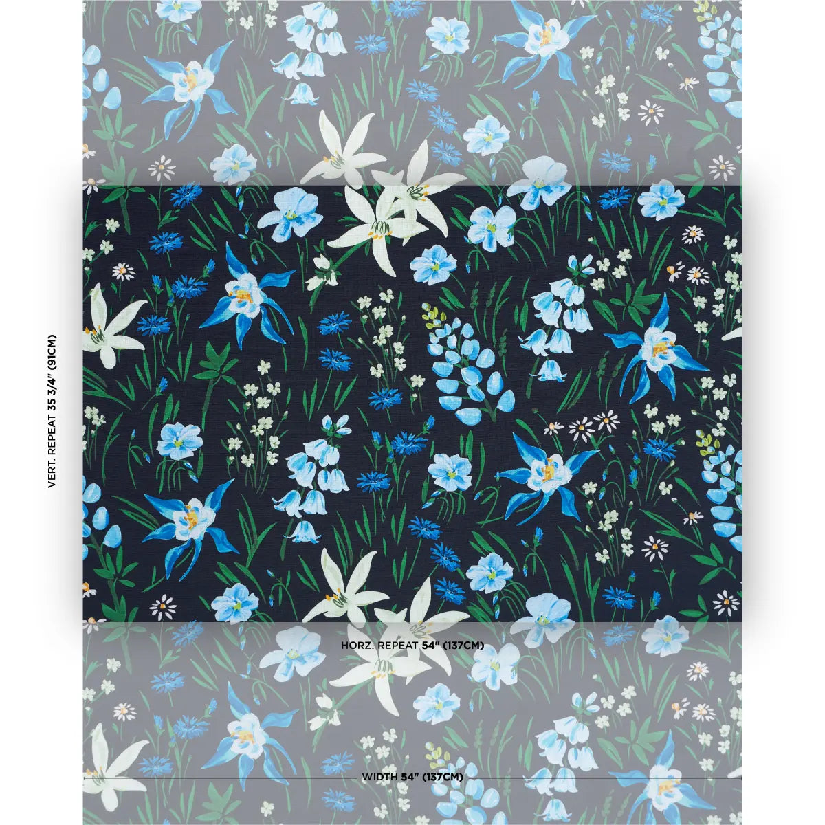 Oz Floral - Ebony - Schumacher 182850 Fabric