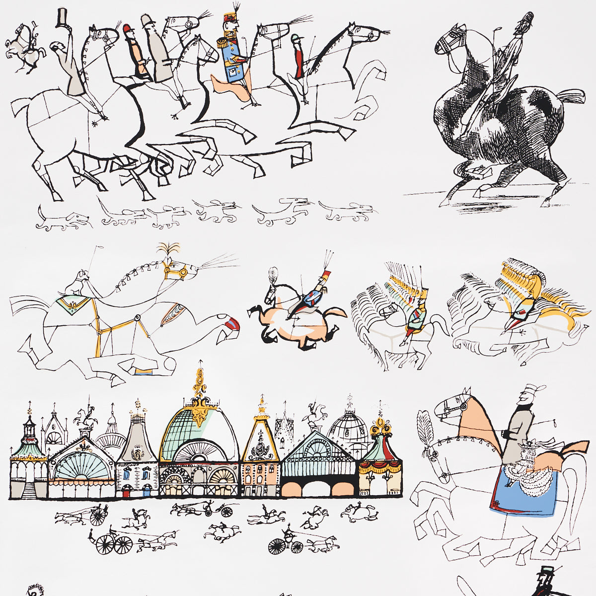 HORSES-MULTI-ON-WHITE-SCHUMACHER-2703960