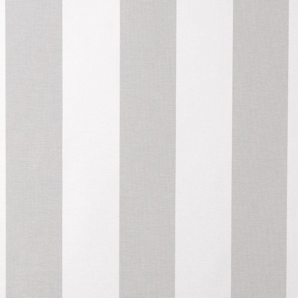 Color: Grey , Color: White, Material: 100% Sunbrella Acrylic, Mildew Resistant: Yes, Selvedge: Left-Right, Recommended Use: Indoor Outdoor Upholstery Cushion Pillow Drapery, Warranty: 5 Year, Water Repellent: Yes, Width: 54", Type: Stripe, Repeat: 7.6Vx0H
