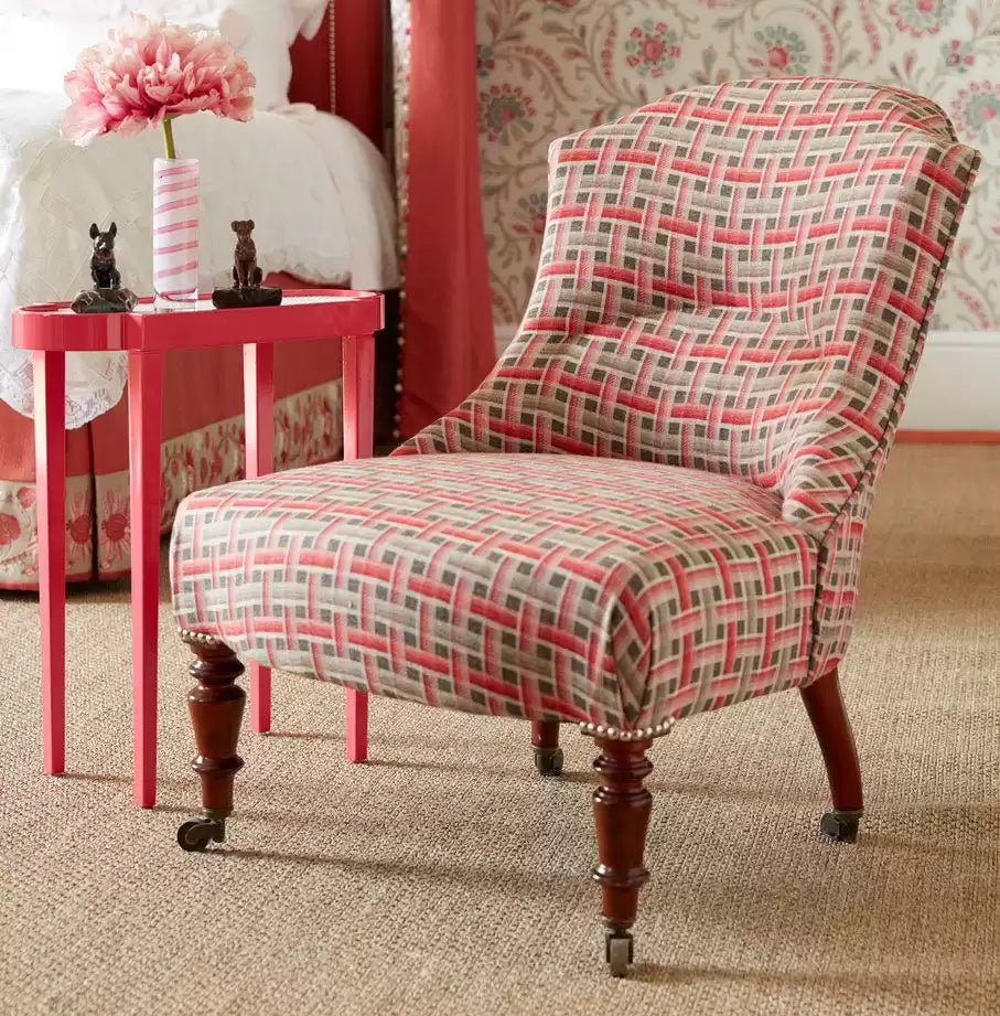 Rivoli Fontainebleau Red/Beige - Nina Campbell - NCF4321-01 Fabric