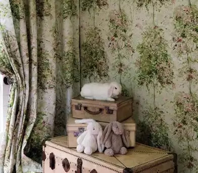 Rosslyn Lochwood Aqua/Sepia - Nina Campbell - NCW4152-03 Wallcovering