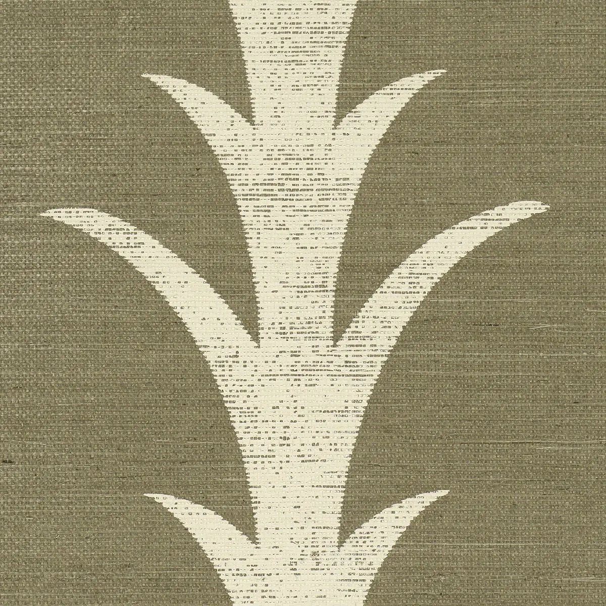 Acanthus Stripe Sisal - Juniper - Schumacher 5006057 Wallcovering