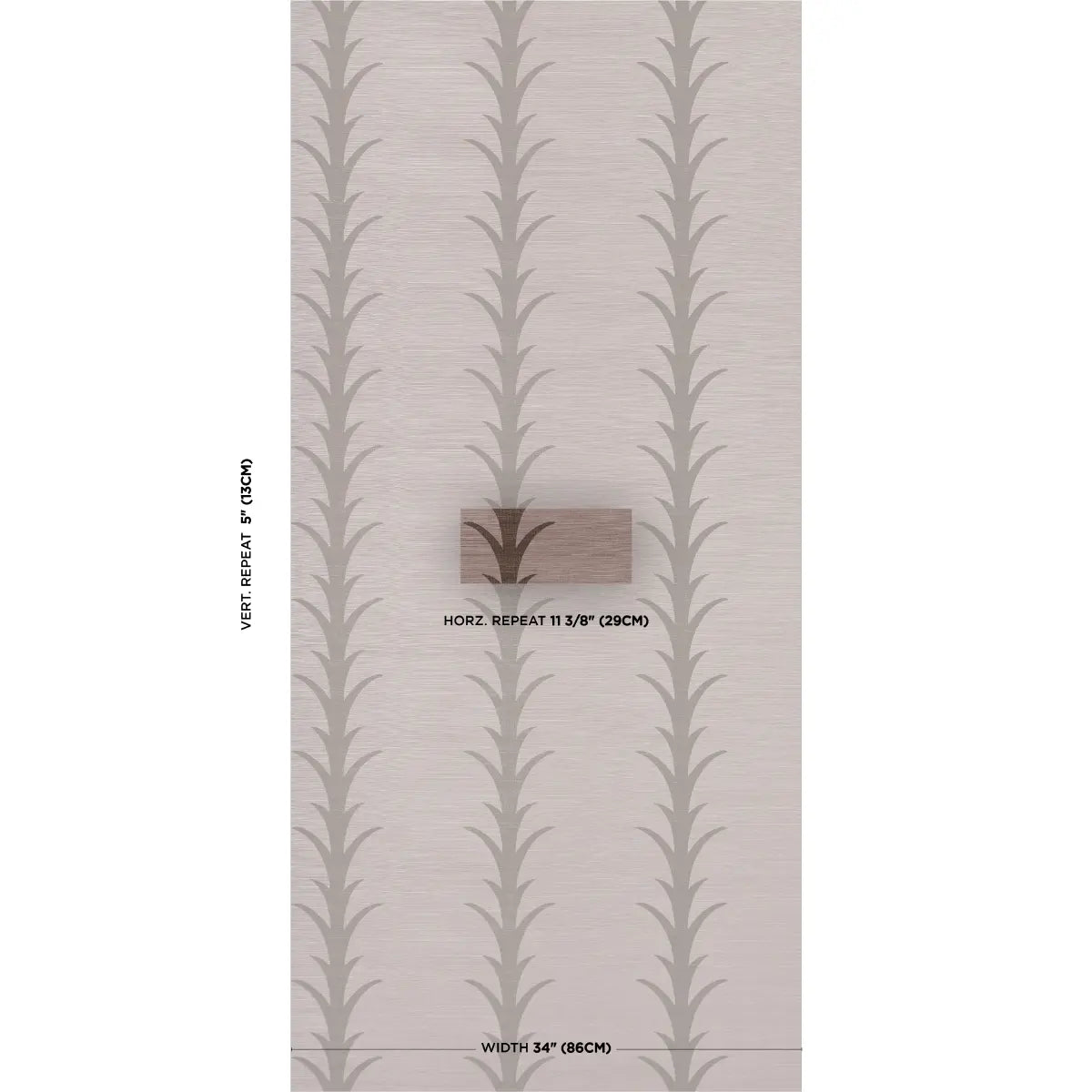 Acanthus Stripe Sisal - Rose Antiuqe- Schumacher 5006059 Wallcovering
