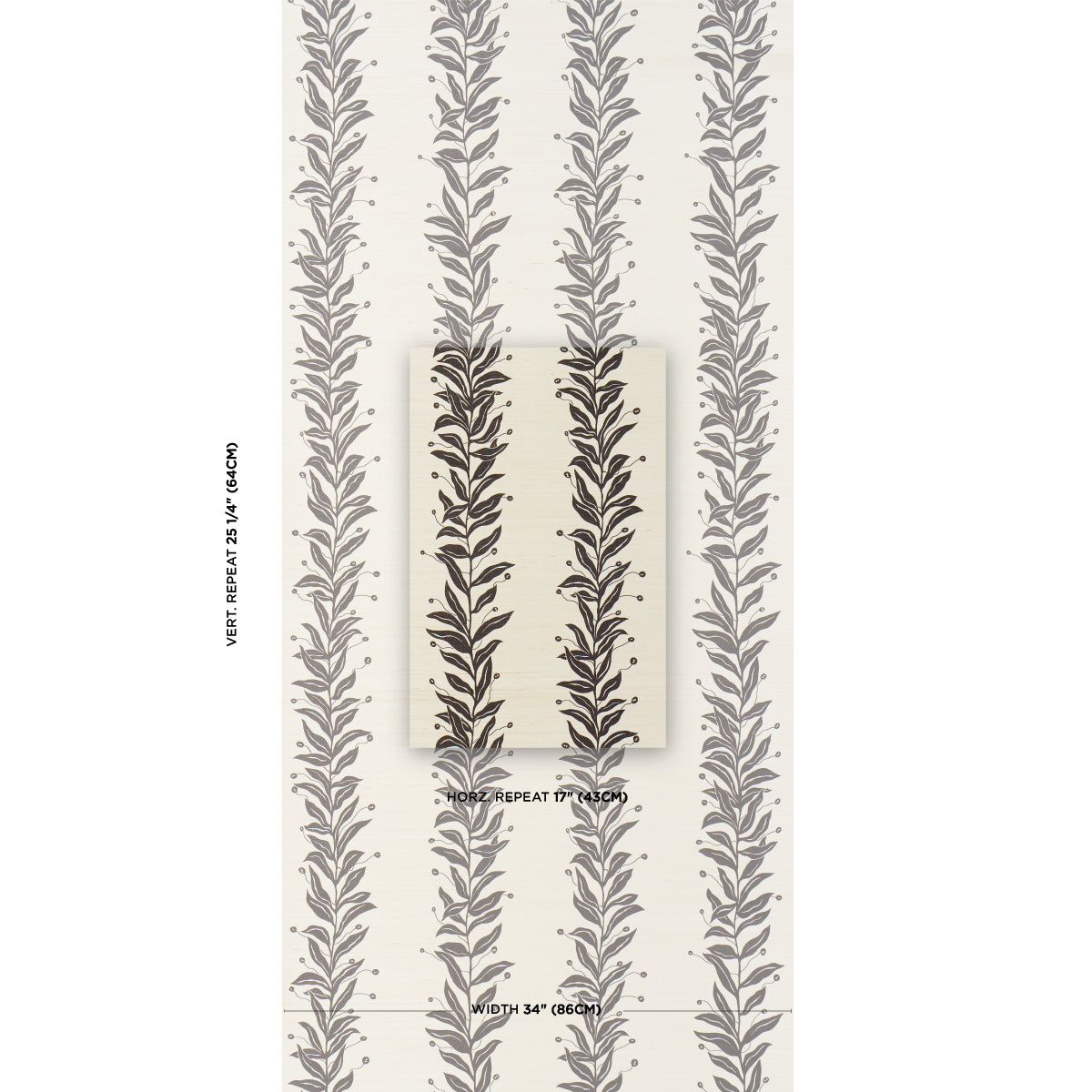 TENDRIL-STRIPE-SISAL-BLACK-CREAM-SCHUMACHER-5015562