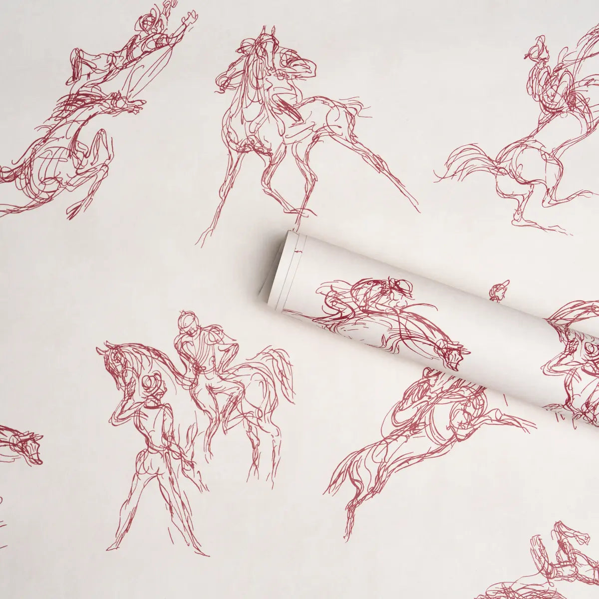 Tanbark - Dark Red - Schumacher 5017391 Wallcovering