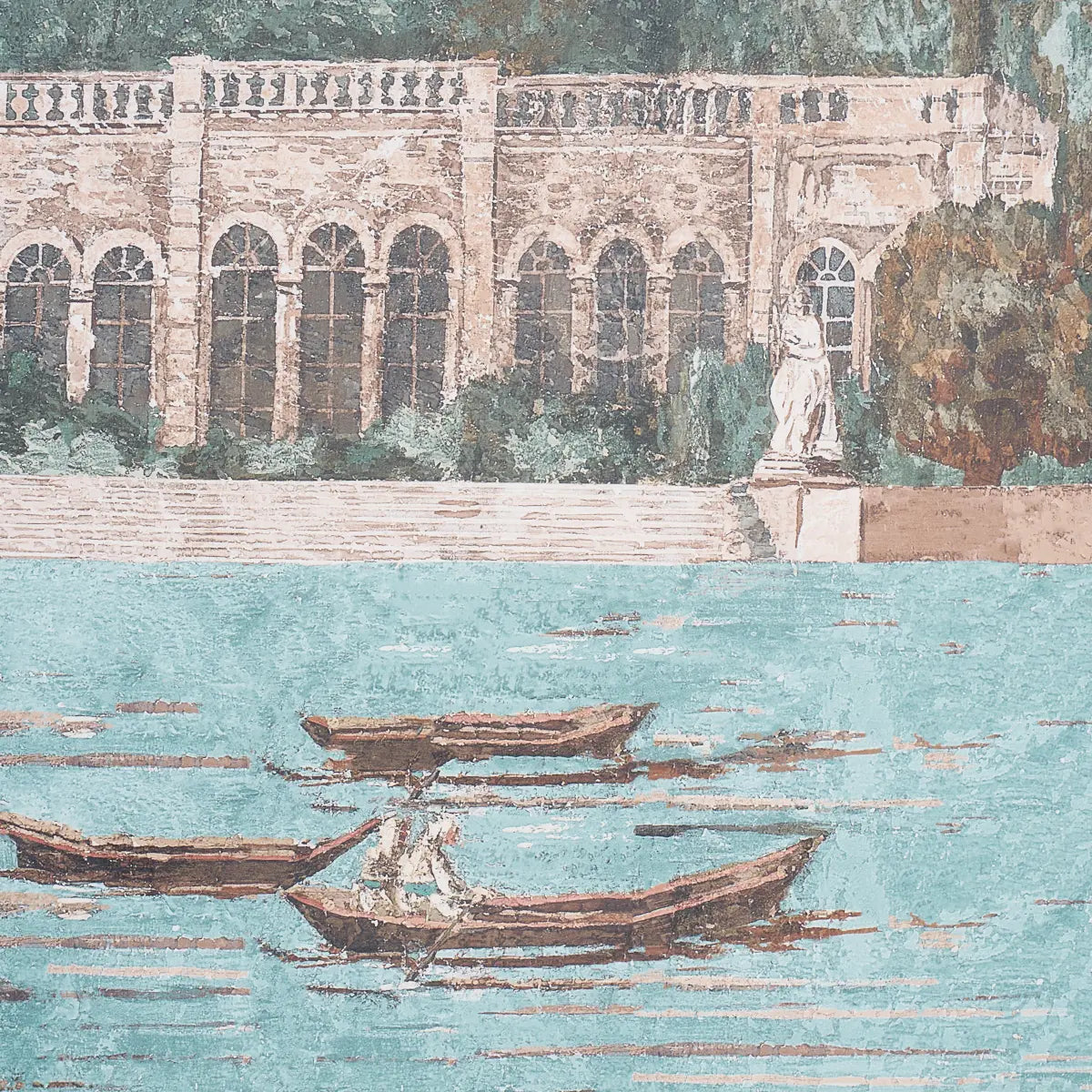 Promenade 4 Panel Set - Document - Schumacher 5018120 Wallcovering