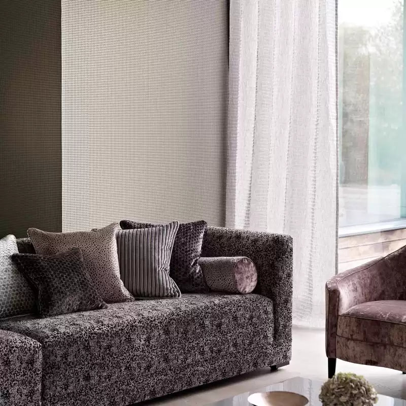 Rabanna Houndstooth Silver - Osborne & Little - W6342-03 Wallcovering