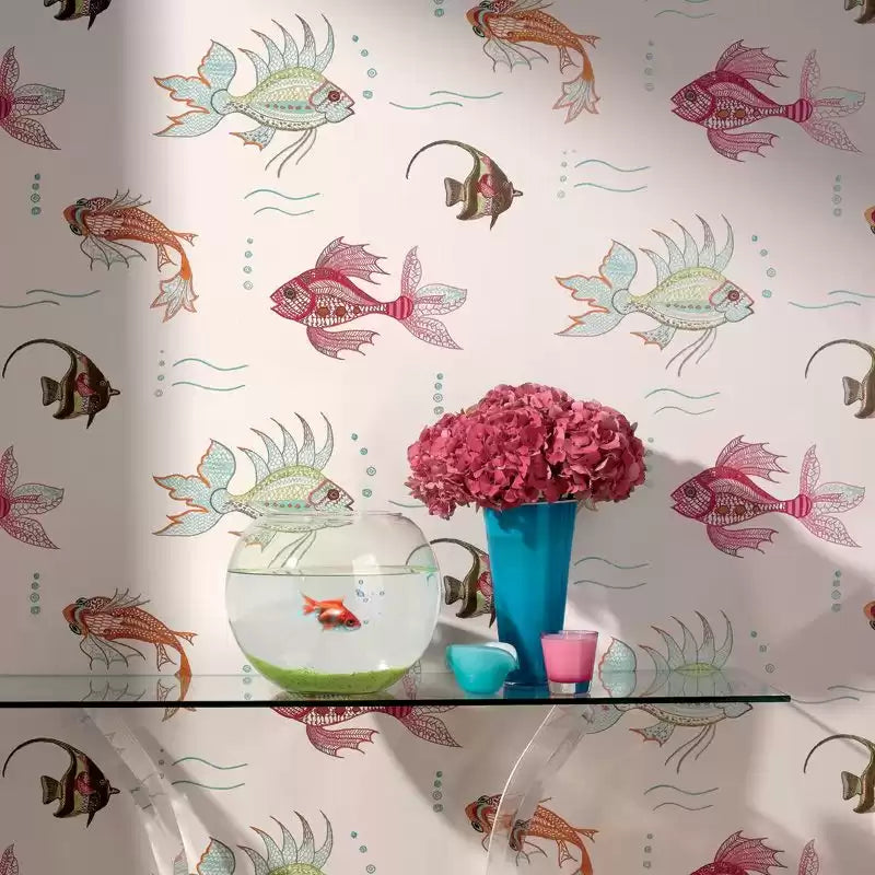 Perroquet Aquarium - Nina Campbell - NCW3833-02 Wallcovering