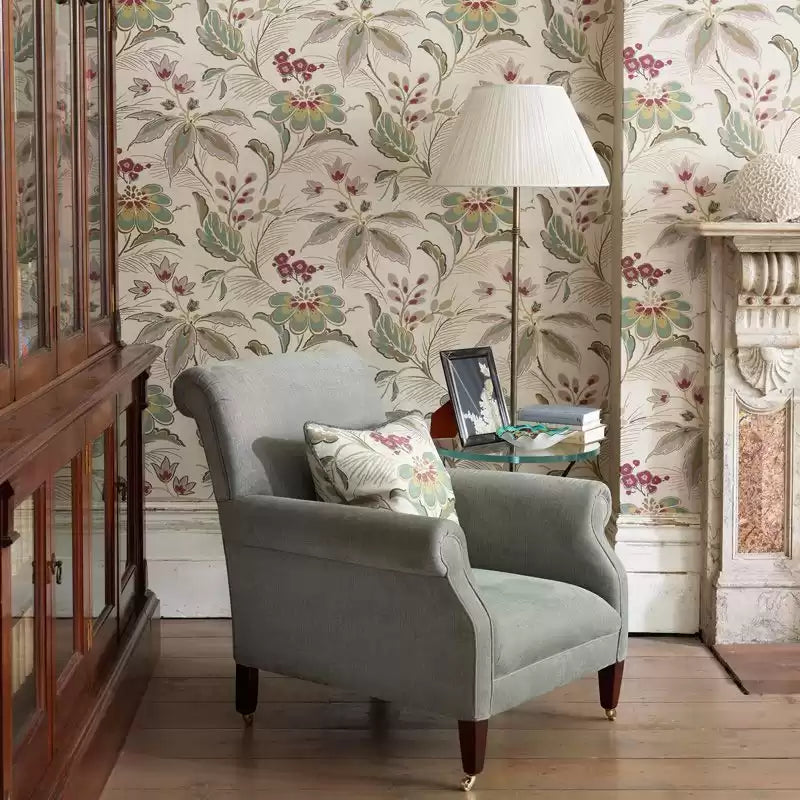 Montacute Grape/Dark Aqua - Nina Campbell - NCW4060-01 Wallcovering