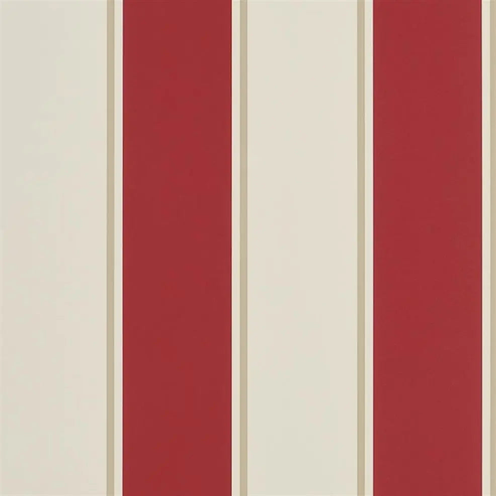 PRL703/08 Mapleton Stripe Vermilion by Ralph Lauren - The WorkRm