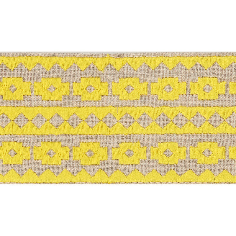 TALITHA-TAPE-YELLOW-ON-NATURAL-SCHUMACHER-70645