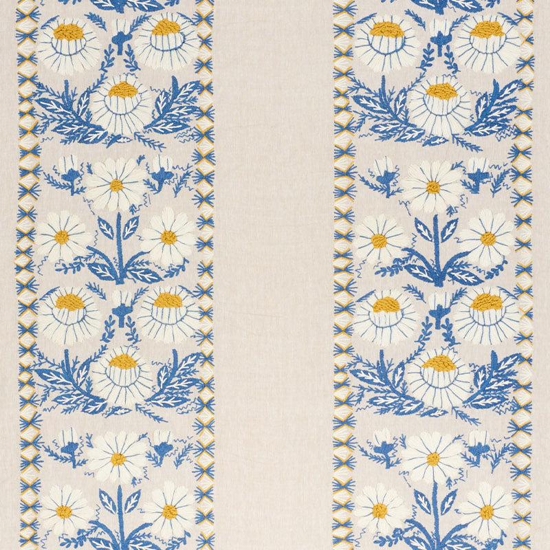 MARGUERITE-EMBROIDERY-BLUE-OCHRE-SCHUMACHER-72332
