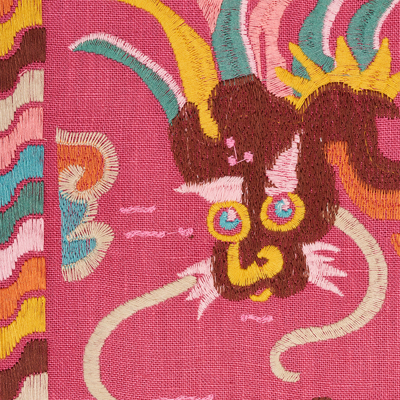 LOTAN-DRAGON-EMBROIDERY-PINK-SCHUMACHER-78092