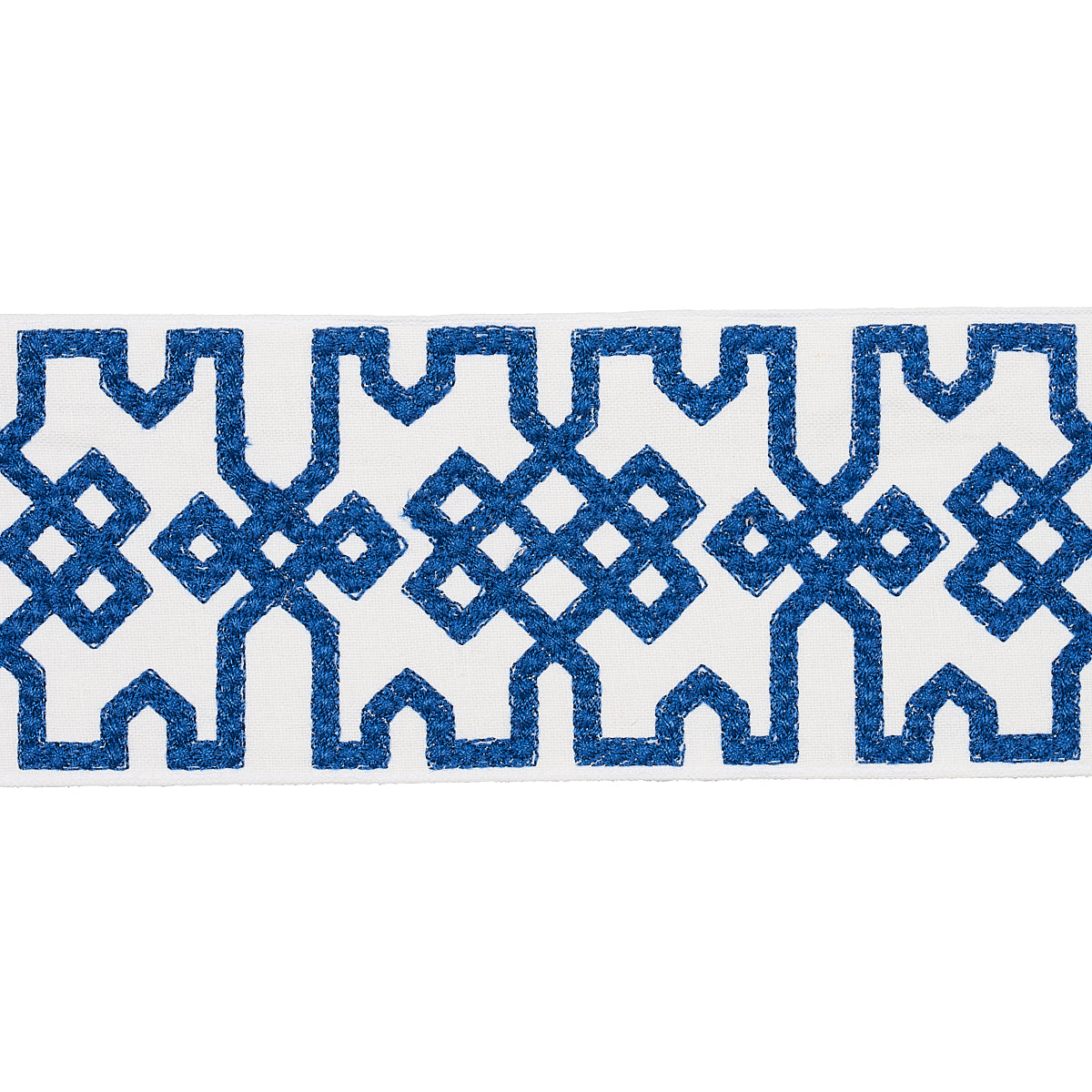 KNOTTED-TRELLIS-TAPE-BLUE-ON-WHITE-SCHUMACHER-80883
