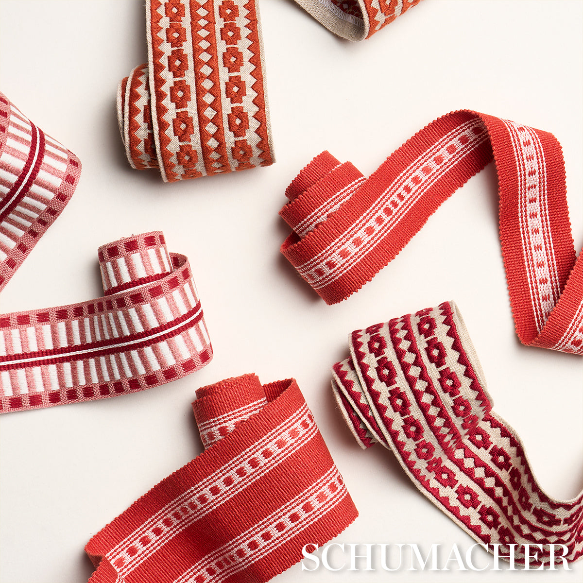 LUBECK-TAPE-NARROW-RED-SCHUMACHER-85170