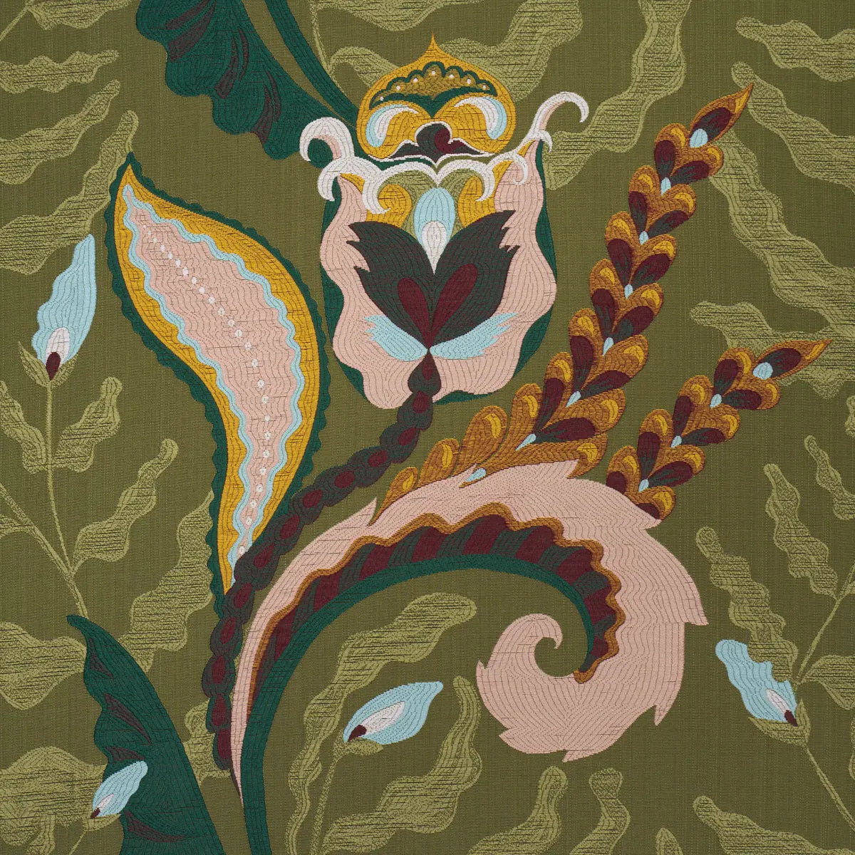 Jaipur Fantaisie - Moss - Schumacher 85491 Fabric