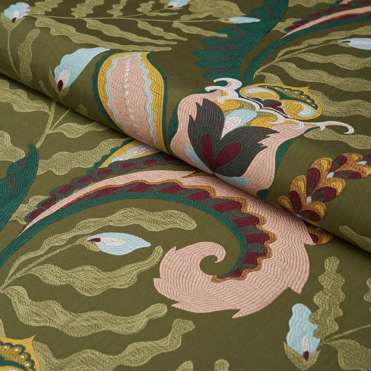 Jaipur Fantaisie - Moss - Schumacher 85491 Fabric