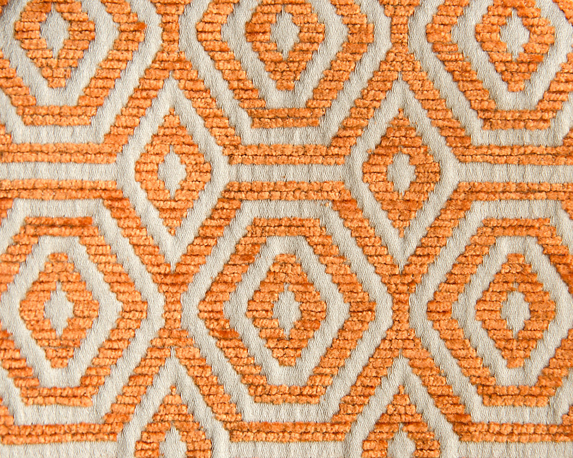 Geometric Drops - Orange Koi - Scalamandre Fabric