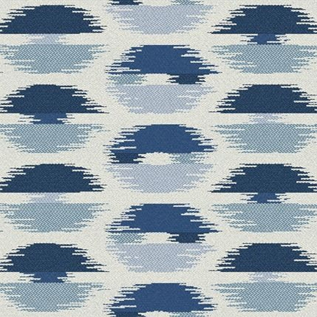 Color: Blue, Color: Ivory Off-White, Material: 100% Sunbrella Acrylic, Mildew Resistant: Yes, Pattern Direction: Left to Right, Recommended Use: Indoor Outdoor Upholstery Cushion Pillow Drapery, Warranty: 5 Year, Water Repellent: Yes, Width: 54"