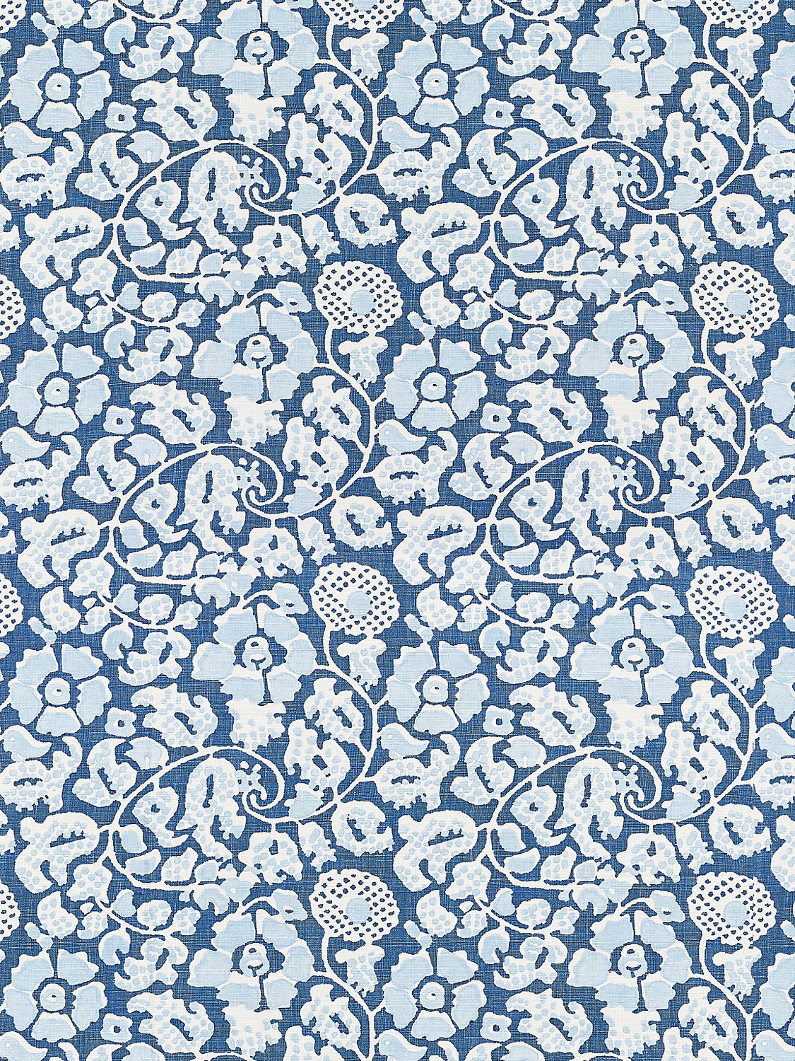 Maiden Floral - Denim - Scalamandre Fabric