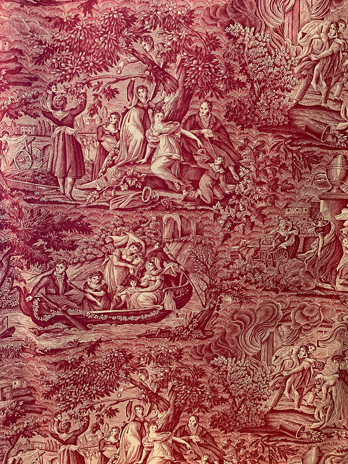 Les Quatre Elements - Rouge - Scalamandre Fabric