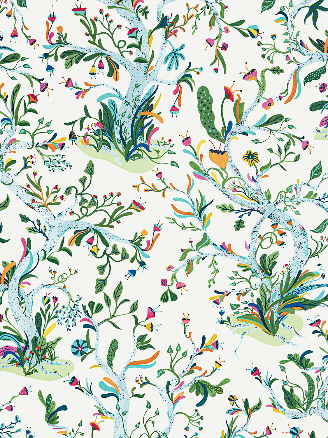 Enchanted Meadow - Aqua - Scalamandre Fabric