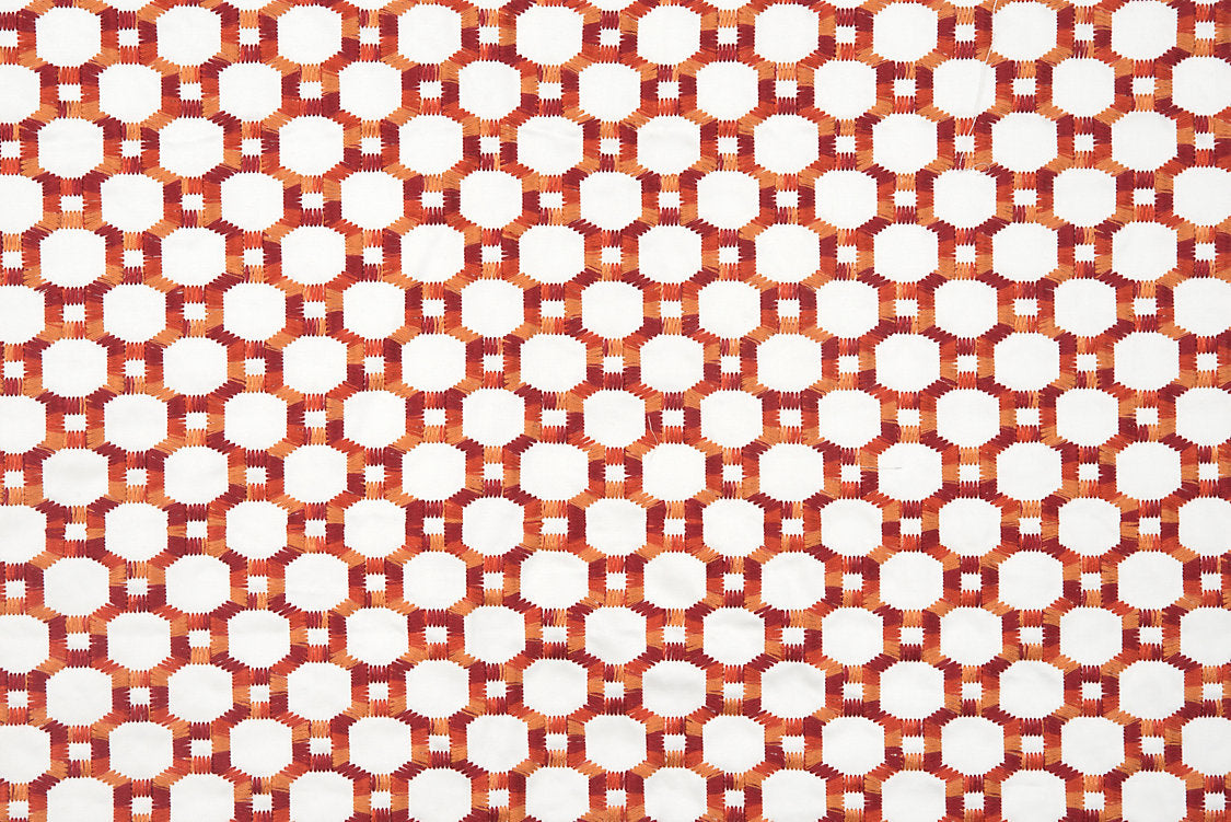 Island Trellis - Red - Scalamandre Fabric