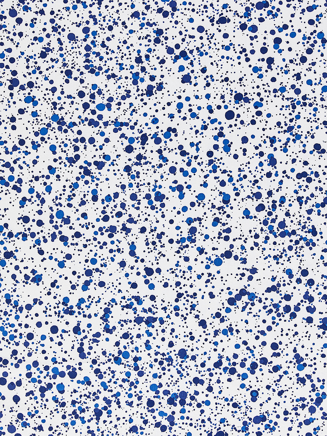 Spatter Cotton Print - Navy On White