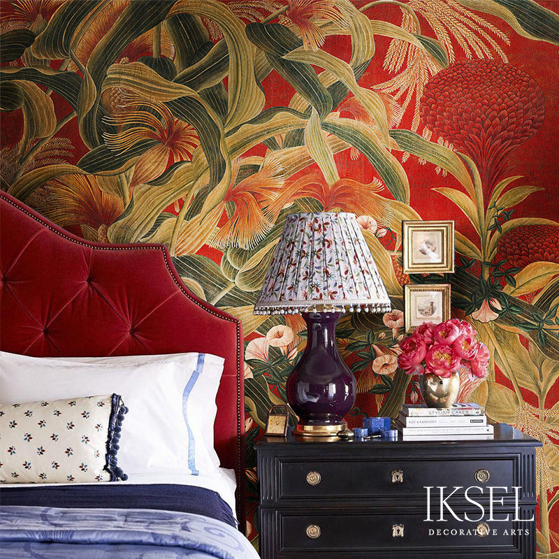 JAPANESE-CORNFLOWERS-RED-SCHUMACHER-IK3402