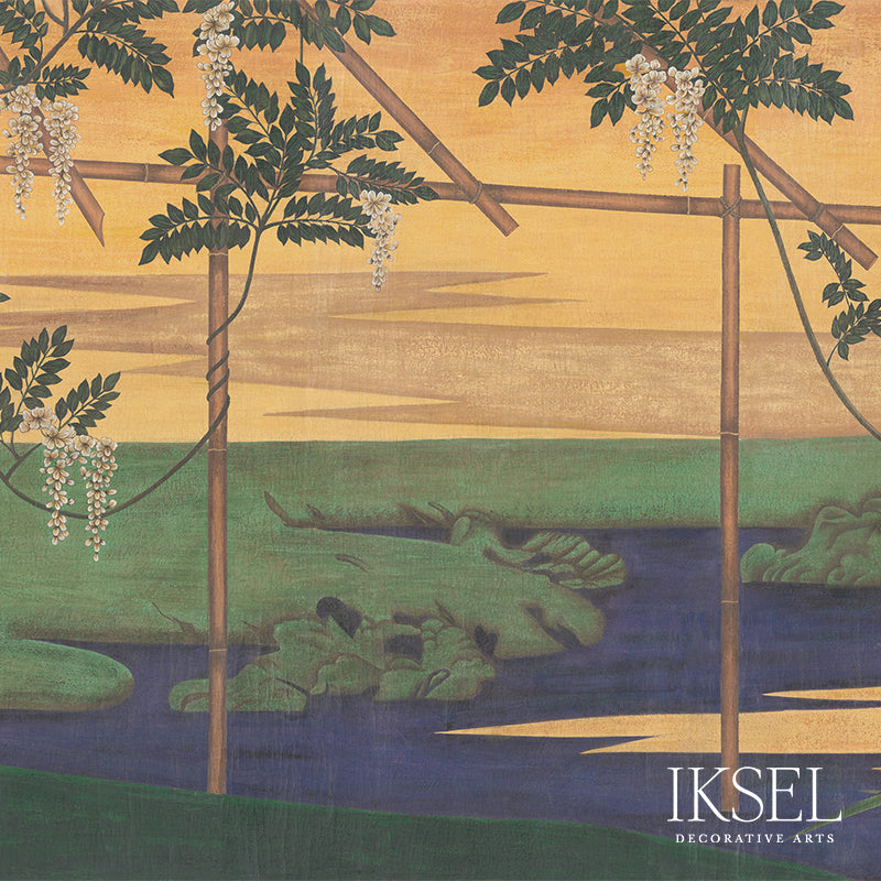 WISTERIA-IN-LANDSCAPE-GOUACHE-SCHUMACHER-IK6700